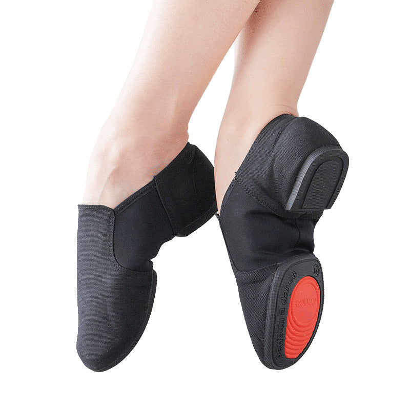 missfiona Canvas Upper Slip-on Jazz Shoes for Women Modern Dance Practice Boots