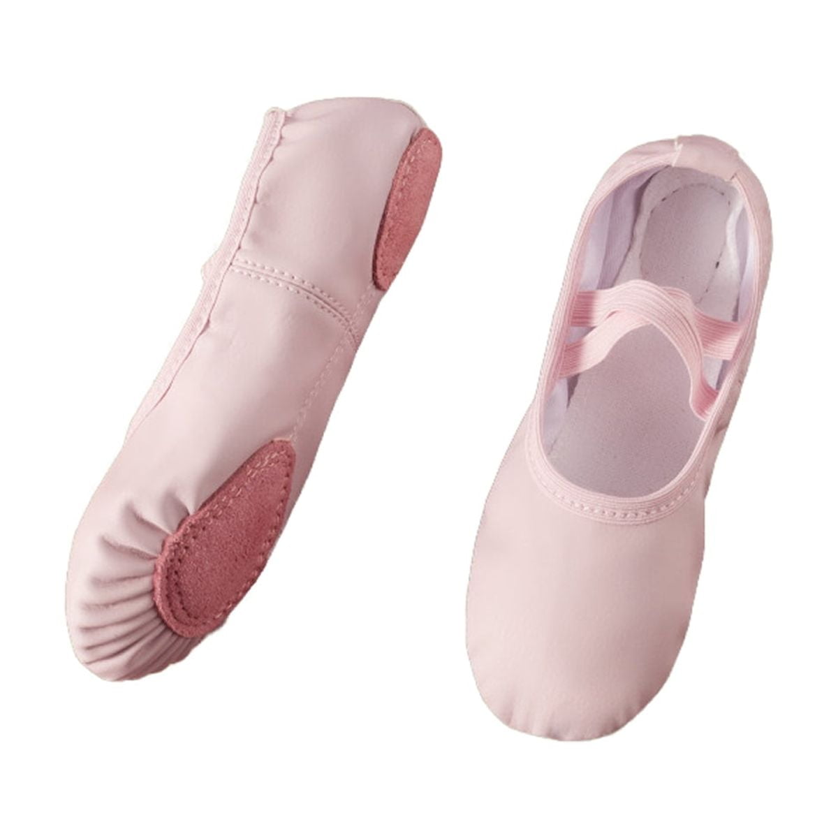 Missfiona Girl Ballet Dance Shoes Soft Leather Ballet Slippers For Toddler/Little Kid/Big Kid