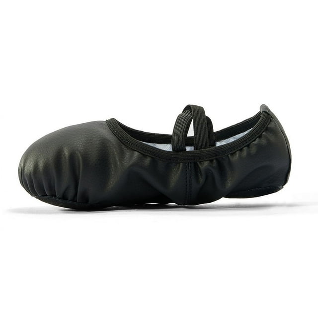 Ballet Soft PU Leather Dance Shoes No-Tie Ballerina Slippers for Women Yoga Shoes