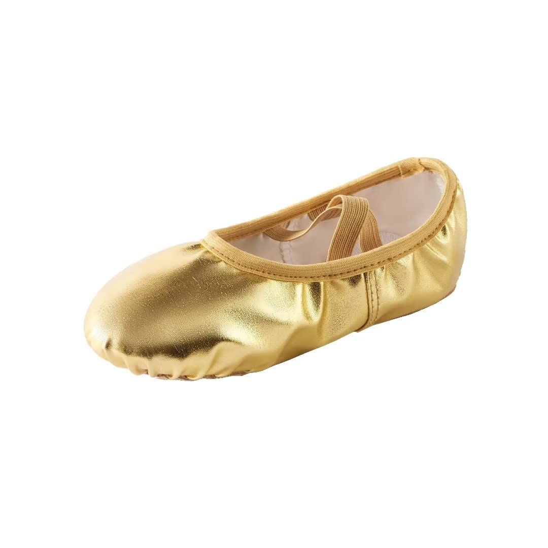 Missfiona Girl Ballet Dance Shoes Soft Leather Ballet Slippers For Toddler/Little Kid/Big Kid
