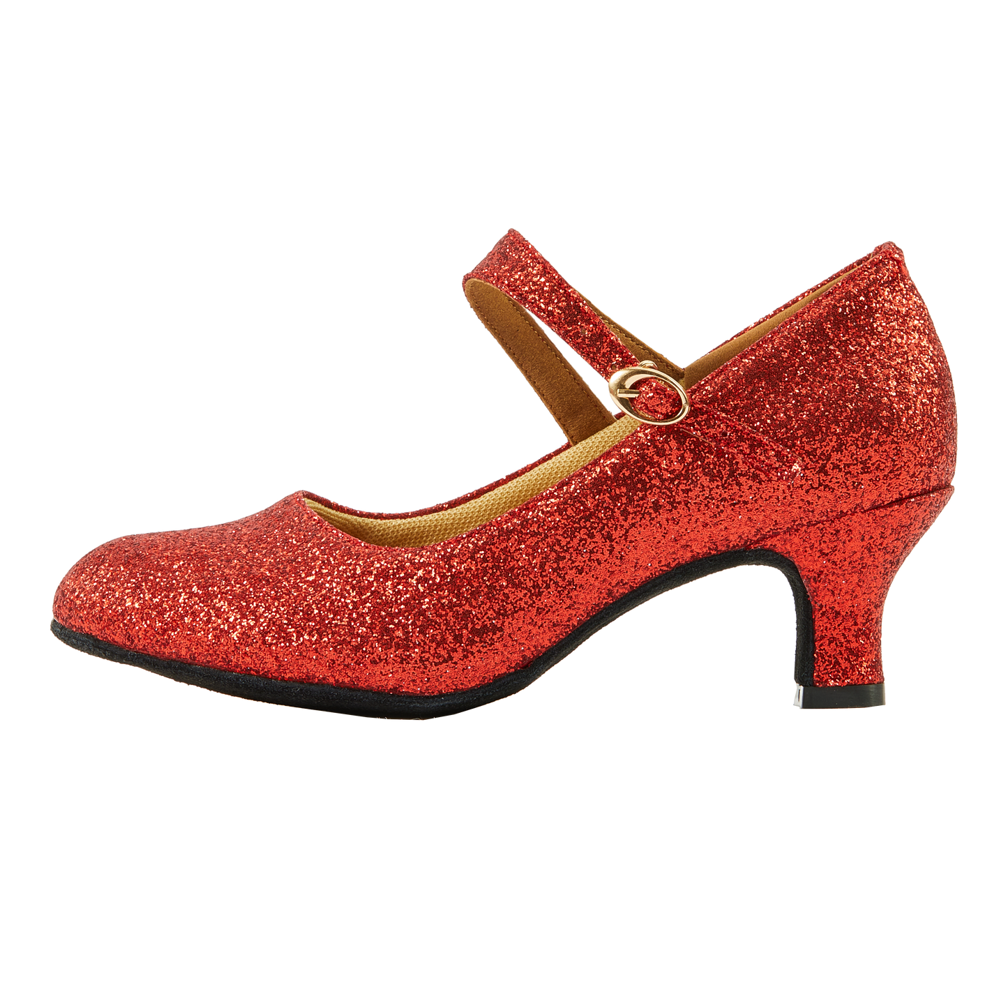 Women's Glitter Latin Ballroom Dance Shoes Pointed-Toe Y Strap Dancing Heels