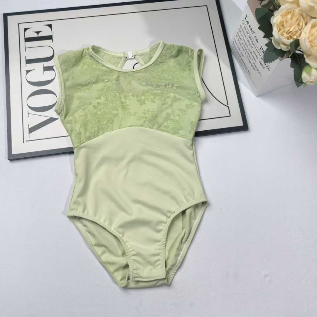 New Trendy Sleeveless Floral Printing Dance Ballet Leotard Ballerina Girls Dance Wear