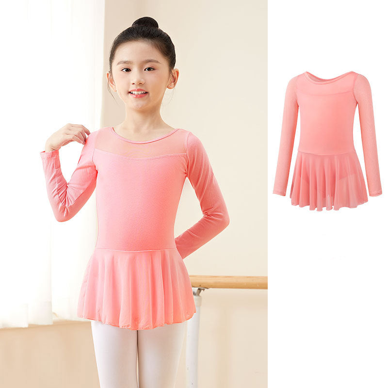 missfiona Mesh Top Girls Classic Dance Dress Ballet Skirted Leotard Activewear