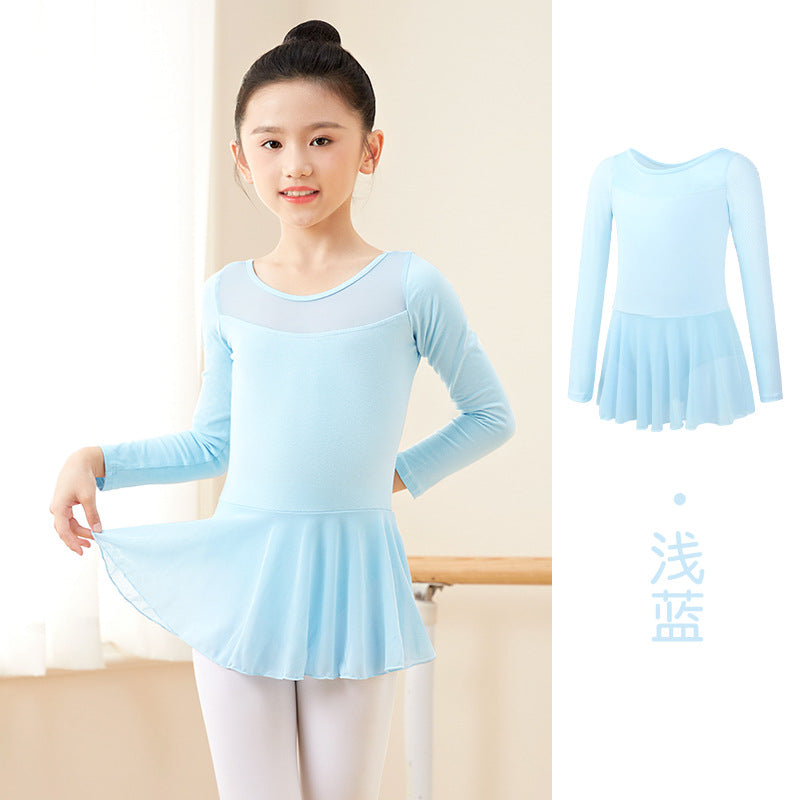 missfiona Mesh Top Girls Classic Dance Dress Ballet Skirted Leotard Activewear