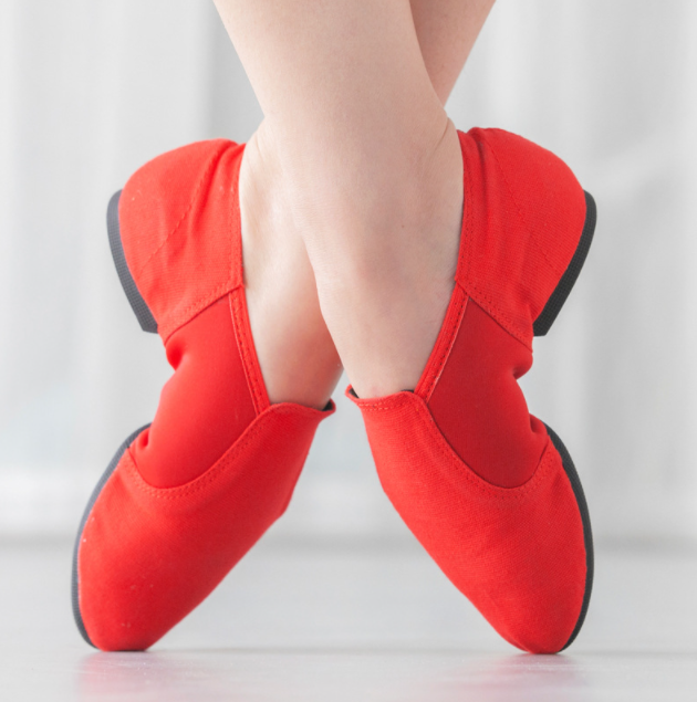 missfiona Canvas Upper Slip-on Jazz Shoes for Women Modern Dance Practice Boots