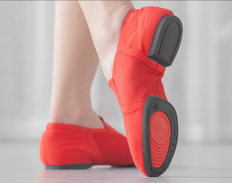 missfiona Canvas Upper Slip-on Jazz Shoes for Women Modern Dance Practice Boots