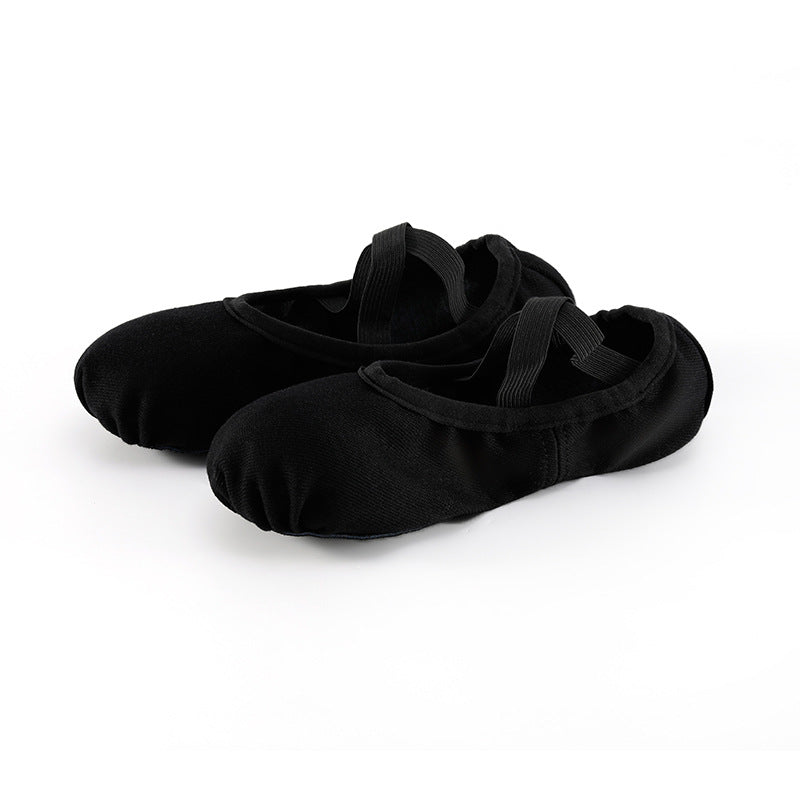 Professional Womens High Elastic Canvas Ballet Dance Shoes Split Sole Ballerina Slippers Gymnastic Dancing Flat