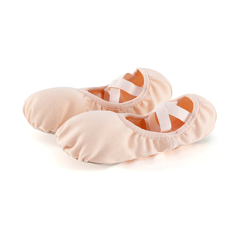 Professional Womens High Elastic Canvas Ballet Dance Shoes Split Sole Ballerina Slippers Gymnastic Dancing Flat