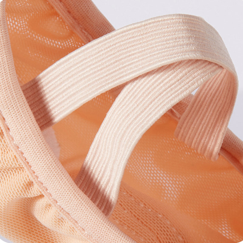 Elastic Mesh Canvas Ballet Dance Shoes for Women Breathable Ballet Shoes Adult Dance Flat with Split Sole