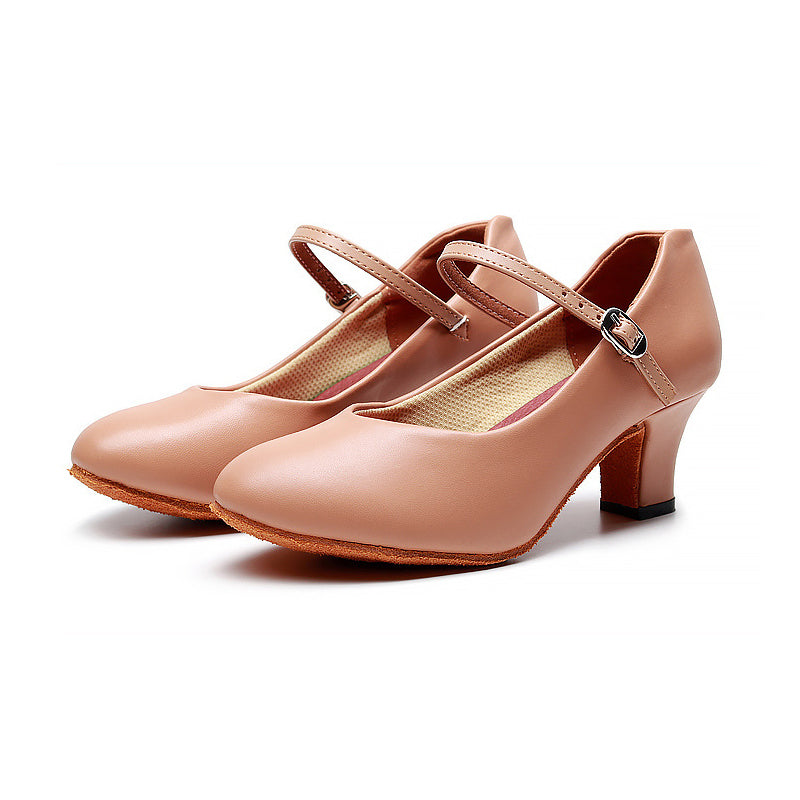 missfiona Character Shoes for Womens 2" Ankle Strap Dancing Heels for Salsa Tango Flamenco Latin