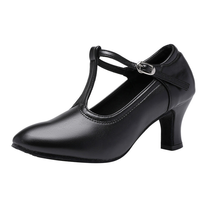 missfiona 2" Character Shoes for Women T-Strap Dance Heels for Ballroom Salsa Tango Wedding Flamenco Latin