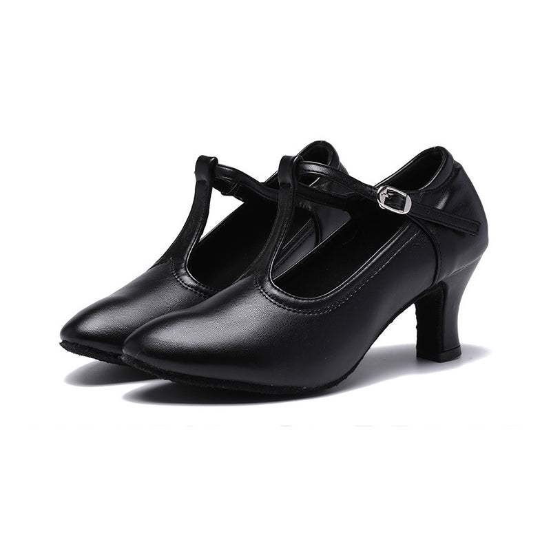 missfiona 2" Character Shoes for Women T-Strap Dance Heels for Ballroom Salsa Tango Wedding Flamenco Latin