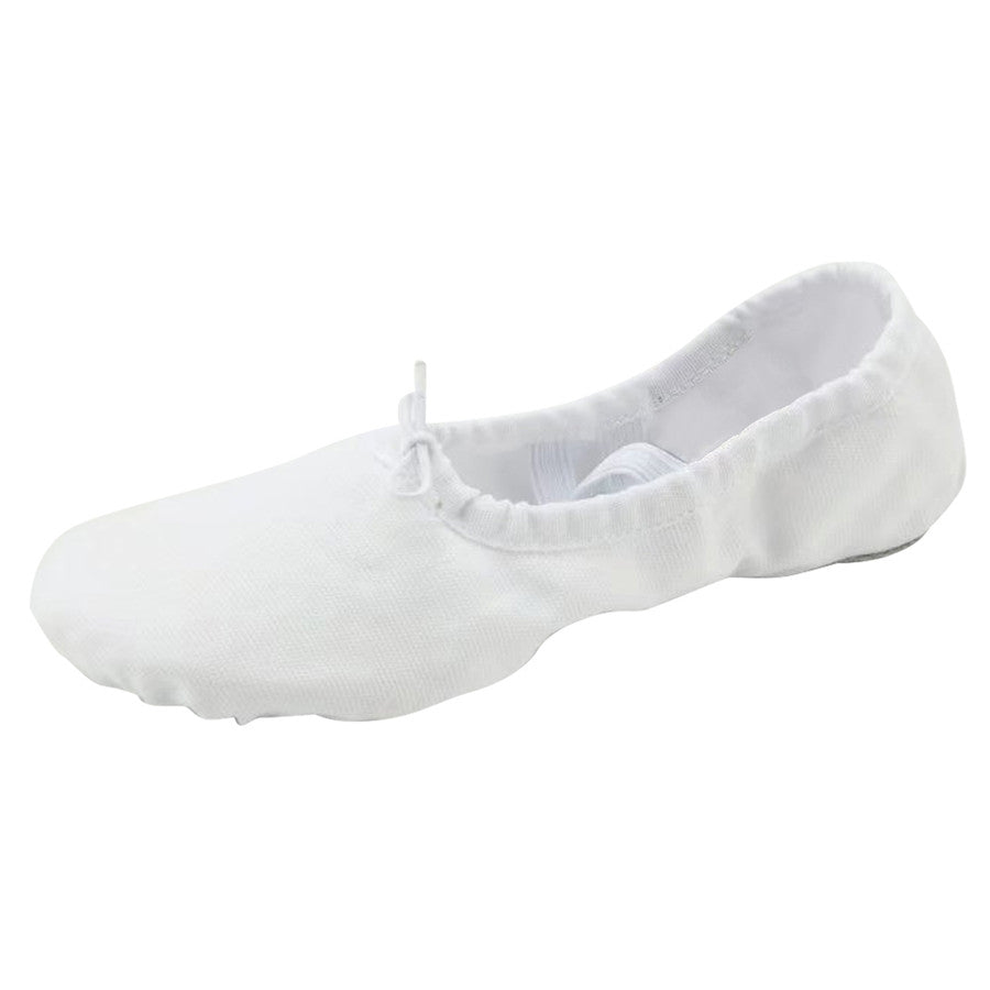 Girls Canvas Split-Sole Ballet Slippers Practice Dancing Yoga Flat Shoes