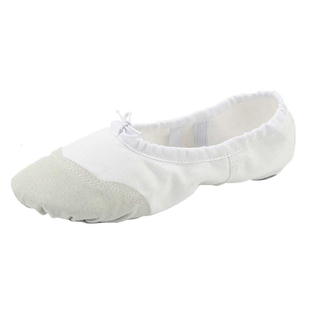 Womens Canvas Ballet Slippers Dance Shoes Split Sole Leather Toe Ballroom Belly Yoga Shoes