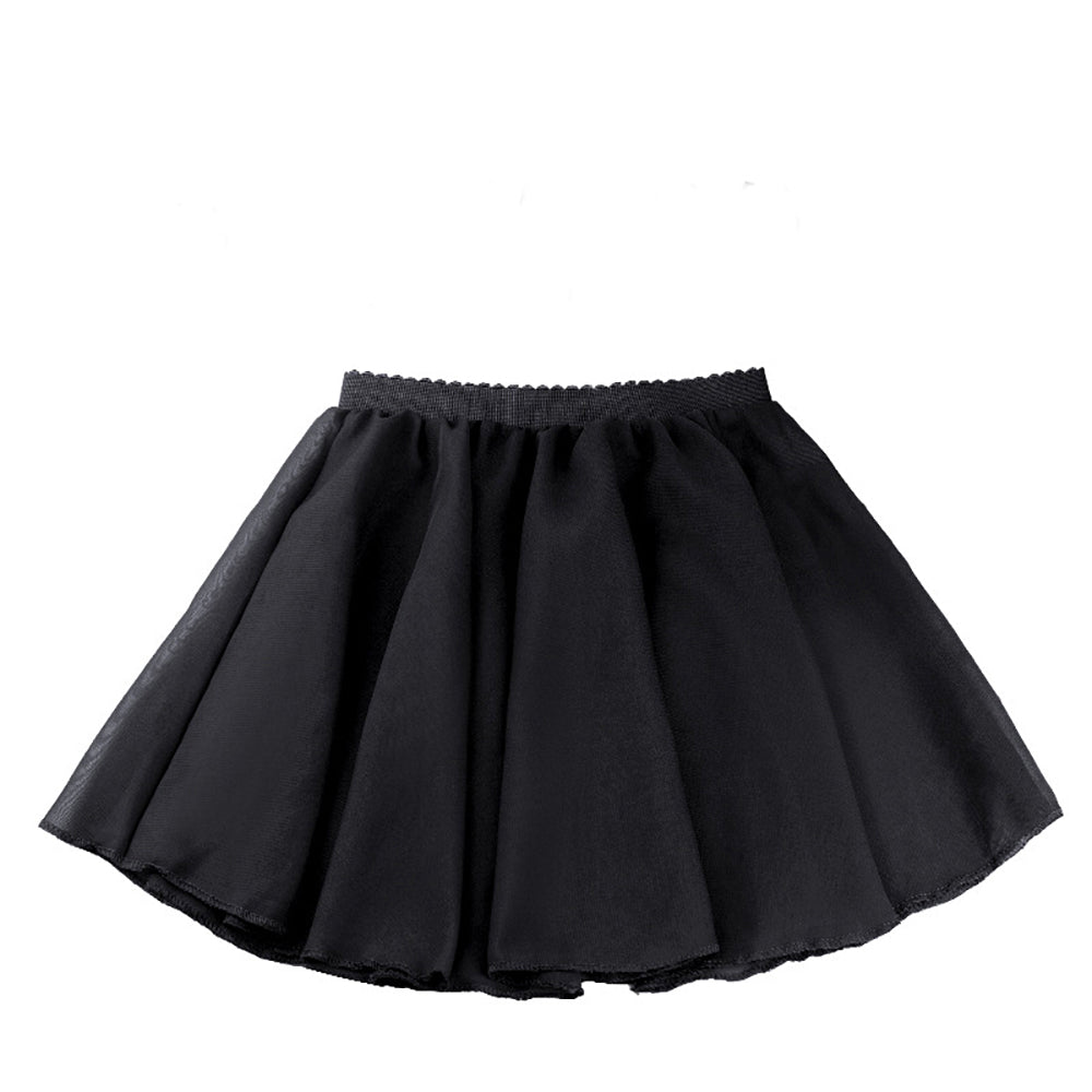 Girls Kids Chiffon Ballet Dance Skirt Dress with Elastic Band Waist Pull-on Training Skirt