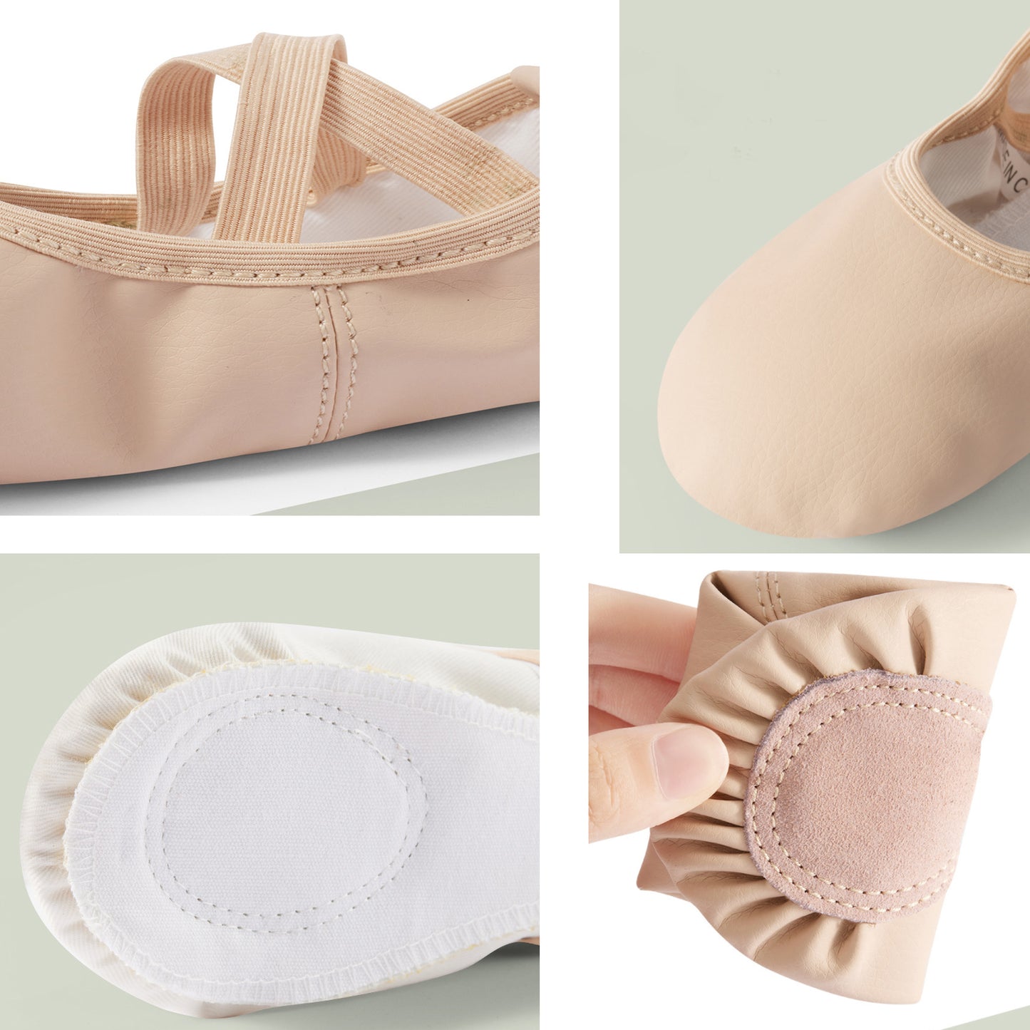 missfiona Girls Ballet Shoes Boys Toddler Soft Leather Dance Slippers for Toddler/Little Kid/Big Kid