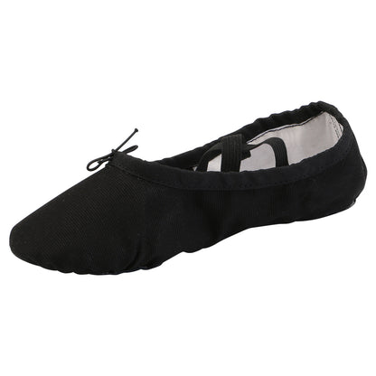 Women Canvas Ballet Slippers Dance Shoes Adult Practice Yoga Flat Belly Shoes