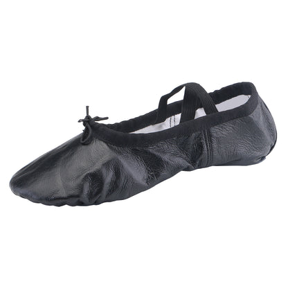 missfiona Leather Ballet Shoes for Women Split Sole Ballroom Slipper Dance Practice Flat