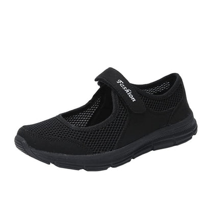 Missfiona Womens Mary Jane Sneakers Walking Shoes Breathable Granny Flat Work Shoes