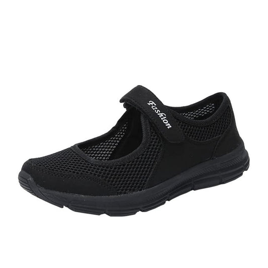 Missfiona Womens Mary Jane Sneakers Walking Shoes Breathable Granny Flat Work Shoes