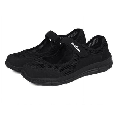 Missfiona Womens Mary Jane Sneakers Walking Shoes Breathable Granny Flat Work Shoes