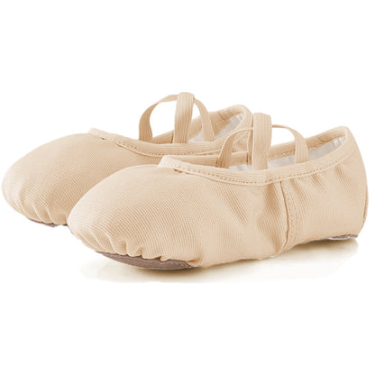 Missfiona Girls Ballet Shoes Canvas No-Tie Ballet Slippers Dance Shoes for Toddler/Little Kid/Big Kid/Boy