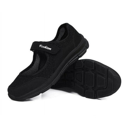 Missfiona Womens Mary Jane Sneakers Walking Shoes Breathable Granny Flat Work Shoes