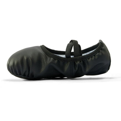 Ballet Soft PU Leather Dance Shoes No-Tie Ballerina Slippers for Women Yoga Shoes