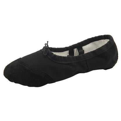 Womens Canvas Ballet Slippers Dance Shoes Split Sole Leather Toe Ballroom Belly Yoga Shoes