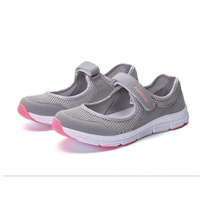 Missfiona Womens Mary Jane Sneakers Walking Shoes Breathable Granny Flat Work Shoes