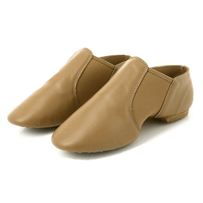 Missfiona PU Leather Jazz Shoes for Girls and Boys Slip-On Dance Shoes for Little Kid/Big Kid