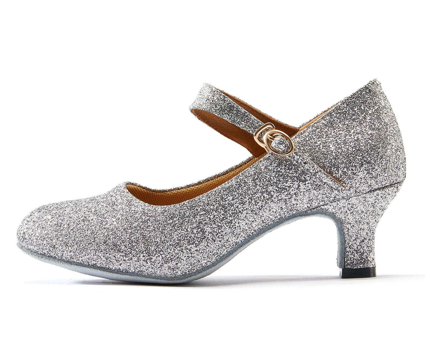 Women's Glitter Latin Ballroom Dance Shoes Pointed-Toe Y Strap Dancing Heels