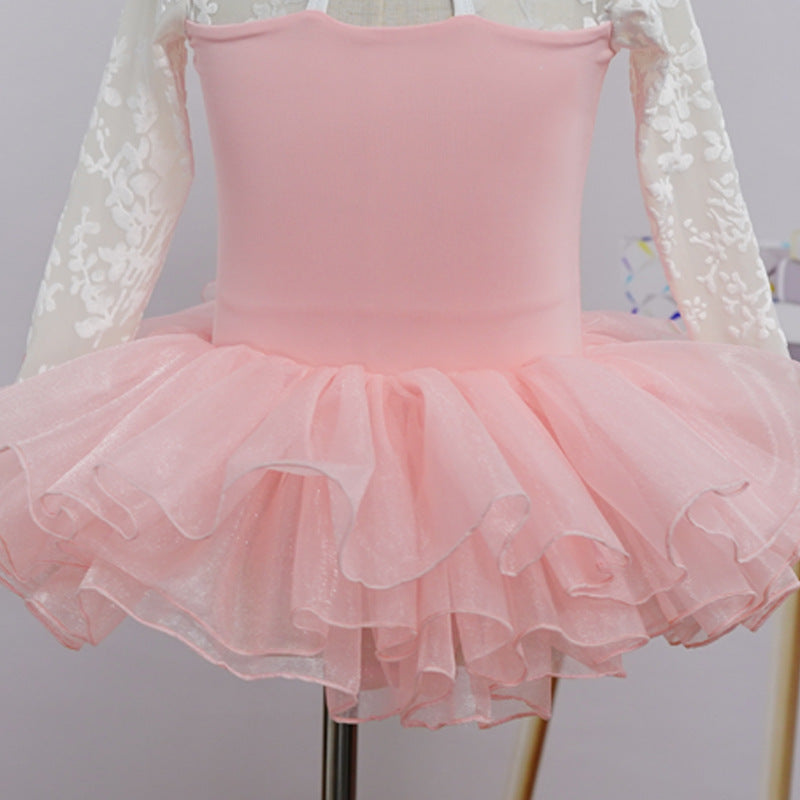 Cheongsam Style High Neck Ballet Leotard Dress Ballerina Costume for Girls Birthday Holiday