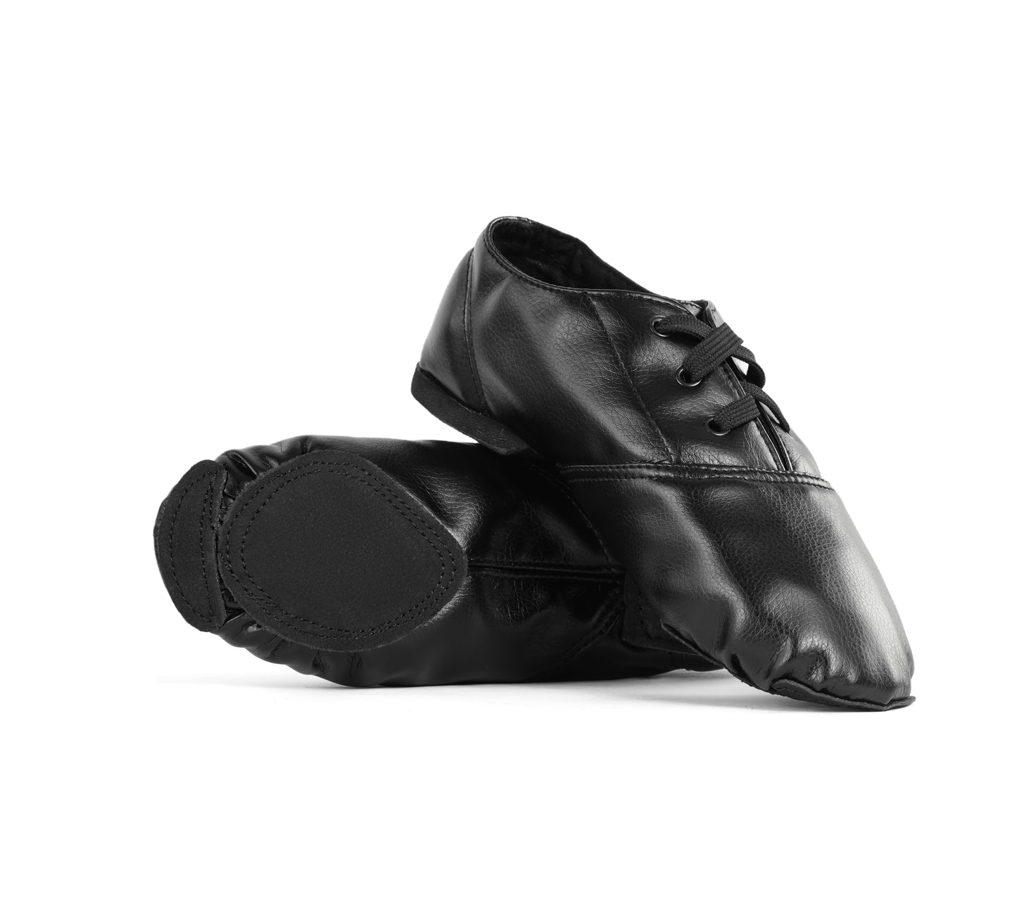 missfiona Lace Up Jazz Oxford Shoes Dance Boots PU Leather Ballroom Dance Sneaker for  Womens/Mens/Kids