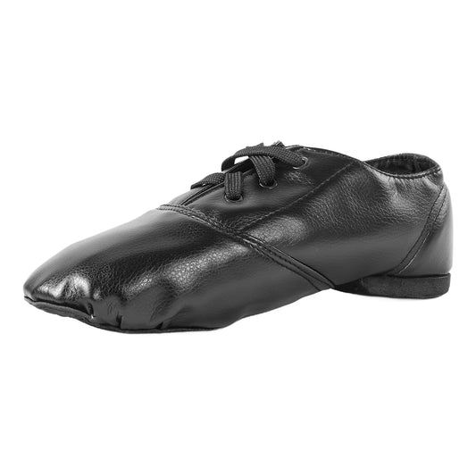 missfiona Lace Up Jazz Shoes Dance Boots PU Leather Womens Ballroom Oxford Dance Sneaker
