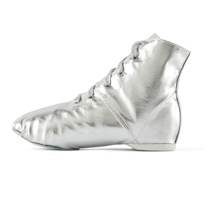missfiona Jazz Shoes for Woman PU Leather Kids Dance Boots Split Sole Ballroom Dancing Flat