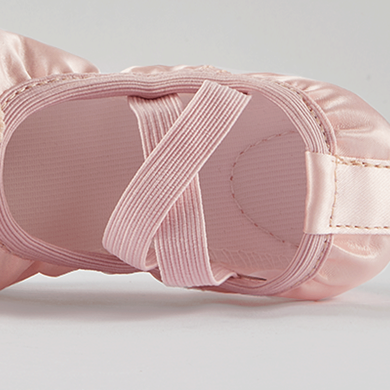 missfiona Pink Satin Ballet Dance Shoes for Girls Kids Bowkot Dancing Slippers for Women
