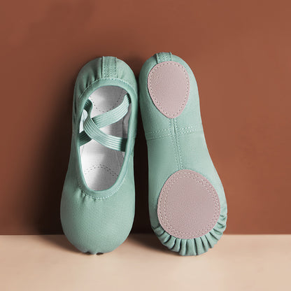 missfiona Canvas Ballet Dance Shoes for Girls/Boys/Womens Split Leather Sole Ballroom Slippers