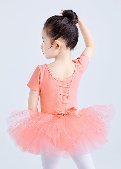 Girls Sparkle Ballet Dance Dress Tutu Skirt Leotard Glitter Ballerina Outfit Activewear Cloth