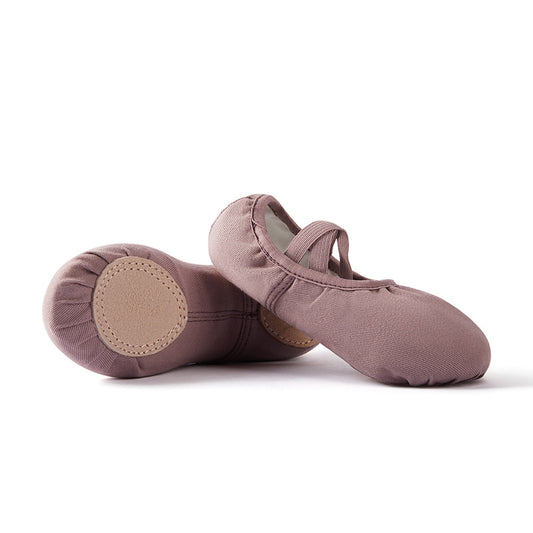 missfiona Canvas Ballet Dance Shoes for Girls/Boys/Womens Split Leather Sole Ballroom Slippers