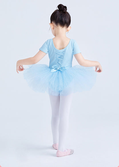 Girls Sparkle Ballet Dance Dress Tutu Skirt Leotard Glitter Ballerina Outfit Activewear Cloth