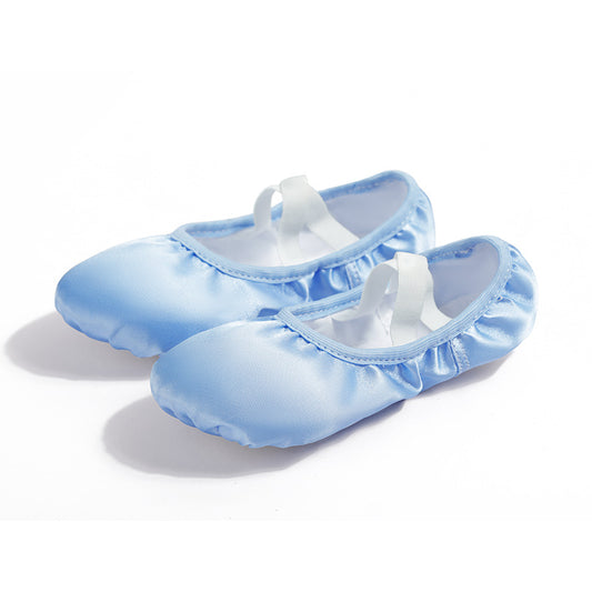 Girls Satin Ballet Shoes for Dancing Split Sole Ballroom Slipper Leather Sole Flat for Women