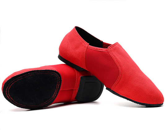 missfiona Canvas Upper Slip-on Jazz Shoes for Women Modern Dance Practice Boots