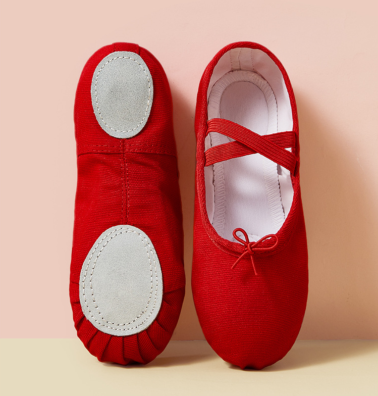 missfiona Ballet Shoes for Kids Womens Canvas Ballet Slippers Dance Practice Flat Shoes