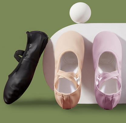 missfiona Girls Ballet Shoes Boys Toddler Soft Leather Dance Slippers for Toddler/Little Kid/Big Kid