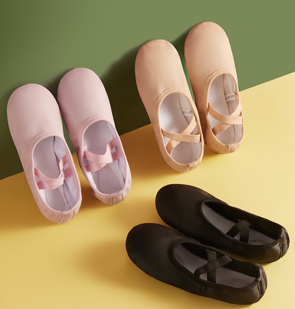 missfiona Girls Ballet Shoes Boys Toddler Soft Leather Dance Slippers for Toddler/Little Kid/Big Kid