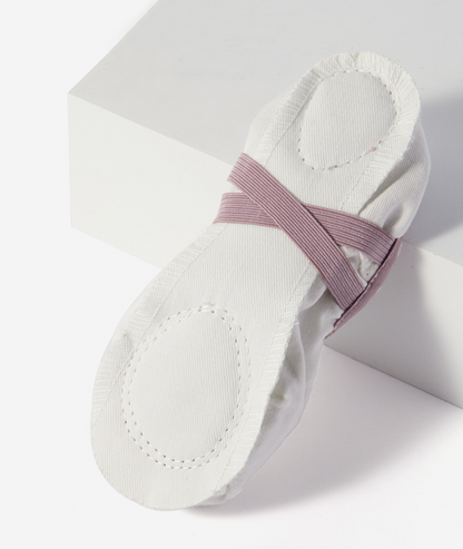 missfiona Canvas Ballet Dance Shoes for Girls/Boys/Womens Split Leather Sole Ballroom Slippers