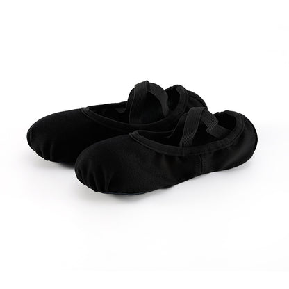 Professional Womens High Elastic Canvas Ballet Dance Shoes Split Sole Ballerina Slippers Gymnastic Dancing Flat
