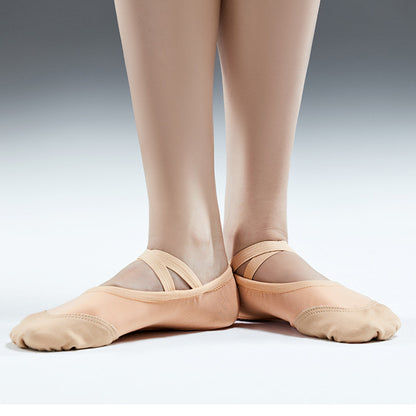 Elastic Mesh Canvas Ballet Dance Shoes for Women Breathable Ballet Shoes Adult Dance Flat with Split Sole