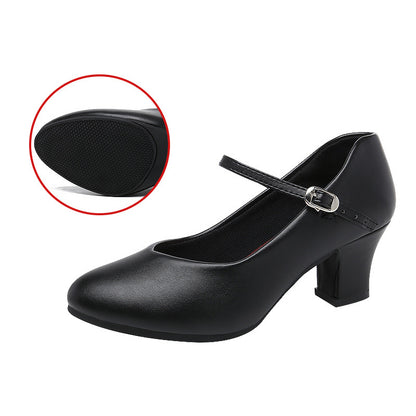 missfiona Character Shoes for Womens 2" Ankle Strap Dancing Heels for Salsa Tango Flamenco Latin